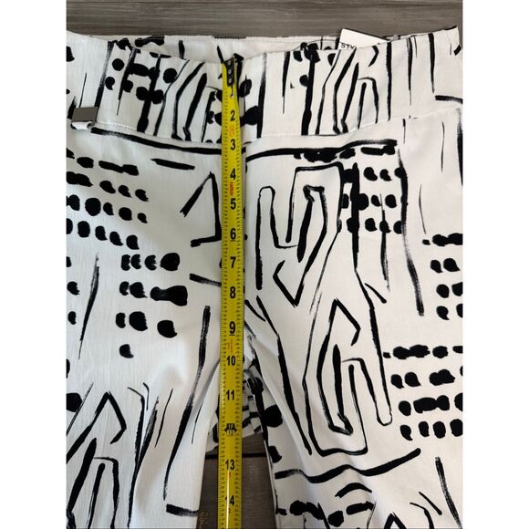 NWT Joseph Ribkoff Vanilla Black Abstract Art to Wear Print Crop Pants Style 221 - Picture 11 of 13